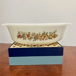 Vintage Anchor Hocking Spice Of Life Harvest 1.5 Qt. Oval Casserole #433